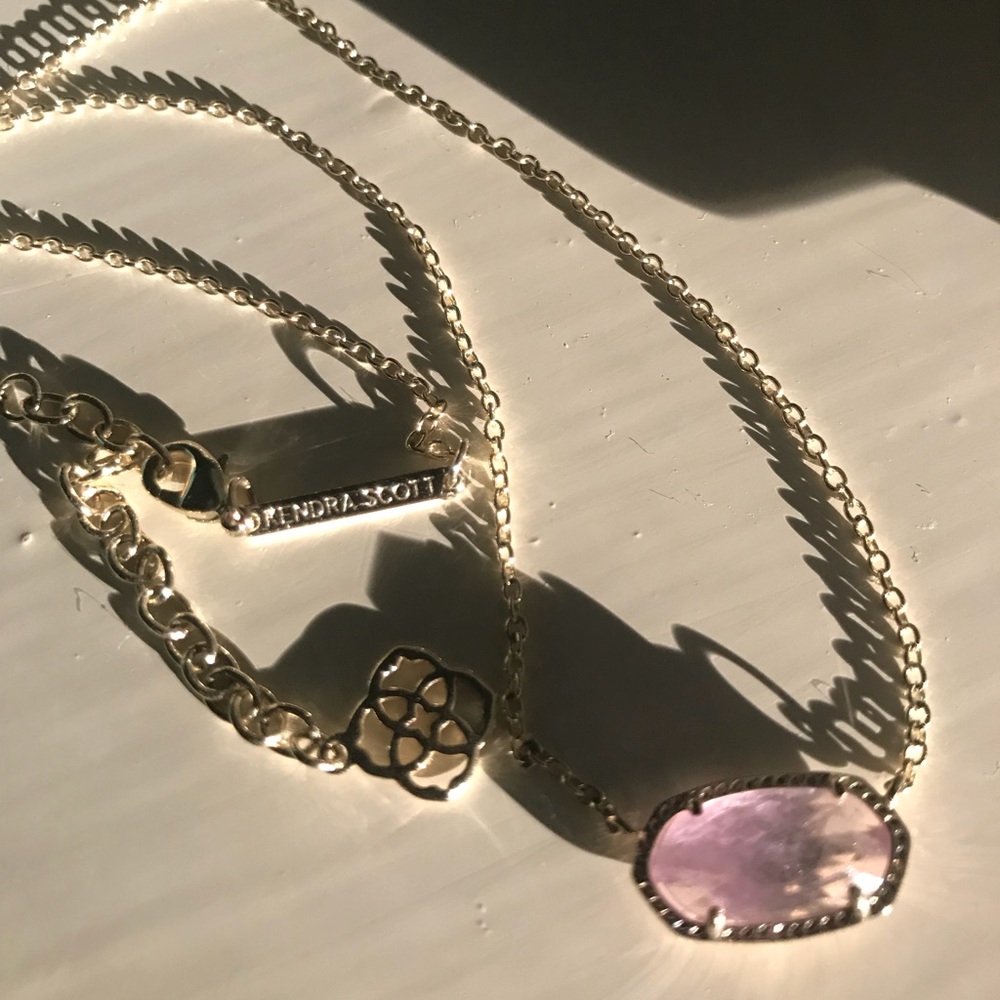 NEW! Kendra Scott Necklace GOLD lilac stone